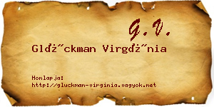 Glückman Virgínia névjegykártya